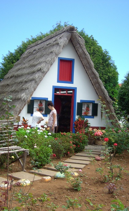A-Frame Cottage with a Roof made of Thatch